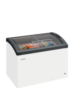TefCold FOCUS 106 Kummefryser 193 liter med buede skydel&aring;g i glas