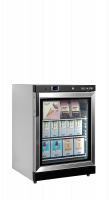 TefCold UF200VG display fryser, Kabinet i rustfri st&aring;l 120 liter