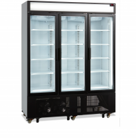 TefCold FSC1600H 3-d&oslash;rs displayk&oslash;ler med lystop 825 liter sort