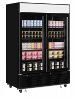 TefCold LGF5000B Elegant, sort displayfryser med lystop 922 liter