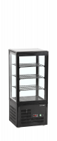 TefCold UPD80-sort bordmodel display k&oslash;lemontre 80 liter sort