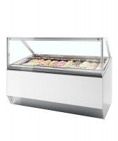 TefCold MILLENNIUM ST20 Scoop ice fryser ventileret k&oslash;l og flad glasfront/top 201 liter