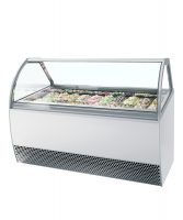 TefCold MILLENNIUM LX20 Scoop ice fryser ventileret k&oslash;l og buet glas 201 liter