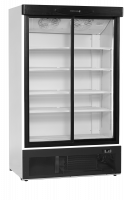 TefCold FS1202S 2-d&oslash;rs displayk&oslash;ler med skyded&oslash;re 660 liter hvid
