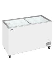 TefCold IC402SC Kummefryser 350 liter med fladt glasskydel&aring;g hvid