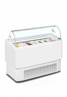 TefCold FIJI 7 Isdisk med buet glasfront hvid