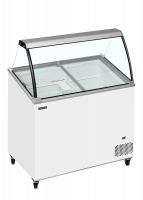 TefCold IC302SCE-SO isdisk 230 liter med vinklet glastop hvid