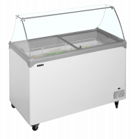 TefCold NIC402SC-SO Isdisk med statisk k&oslash;l lysegr&aring; 298 liter