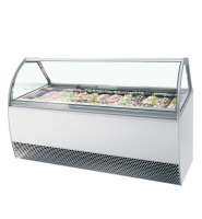 TefCold MILLENNIUM LX24 Scoop ice fryser ventileret k&oslash;l og buet glas 241 liter