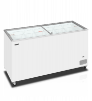 TefCold IC502SC Kummefryser 430 liter med fladt glasskydel&aring;g hvid