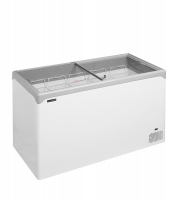 TefCold NIC402SC Elegant kummefryser 298 liter med fladt glasskydel&aring;g hvid