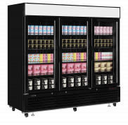TefCold LGF7500B Elegant, sort displayfryser med lystop 1436 liter