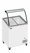 TefCold IC202SCE-SO isdisk 176 liter med vinklet glastop hvid