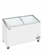 TefCold IC402SCEB Kummefryser med buet glasskydel&aring;g 310 liter