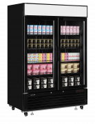 TefCold LGF5000B Elegant, sort displayfryser med lystop 922 liter