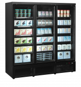 TefCold Atom Maxi F3DBB Sort displayfryser med justerbare hylder 1090 liter