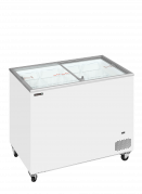 TefCold IC302SC Kummefryser 255 liter med fladt glasskydel&aring;g hvid