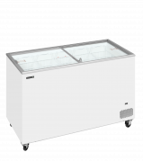 TefCold IC402SC Kummefryser 350 liter med fladt glasskydel&aring;g hvid