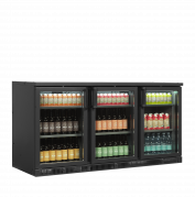 TefCold SGD-360GE Rummelig backbar-k&oslash;ler med glasd&oslash;re 401 liter