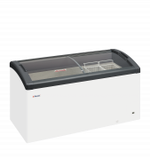 TefCold FOCUS 151 Kummefryser 302 liter med buede skydel&aring;g i glas