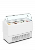 TefCold FIJI 7 Isdisk med buet glasfront hvid