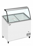 TefCold IC302SCE-SO isdisk 230 liter med vinklet glastop hvid