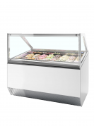 TefCold MILLENNIUM ST16 Scoop ice fryser ventileret k&oslash;l og flad glasfront/top 160 liter