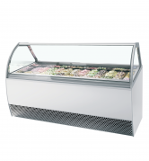 TefCold MILLENNIUM LX24 Scoop ice fryser ventileret k&oslash;l og buet glas 241 liter