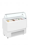 TefCold FIJI 6 Isdisk med buet glasfront hvid
