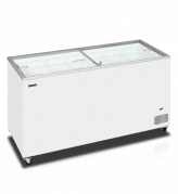 TefCold IC502SC Kummefryser 430 liter med fladt glasskydel&aring;g hvid