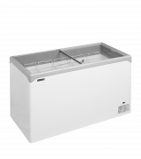 TefCold NIC402SC Elegant kummefryser 298 liter med fladt glasskydel&aring;g hvid