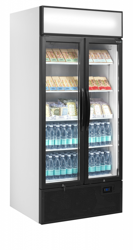 TefCold FSC891H 2-d&oslash;rs displayk&oslash;ler med lys i toppen hvid 535 liter