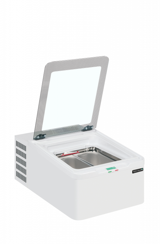 TefCold ICE2 isdisk bordmodel til 2 Napoli iskantiner hvid