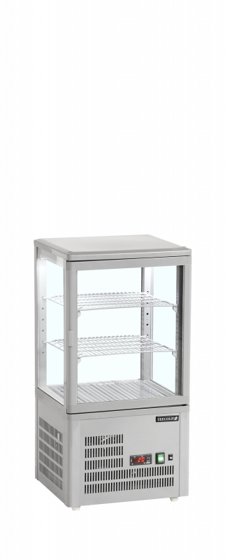 TefCold UPD60-GREY bordmodel display k&oslash;lemontre 60 liter gr&aring;