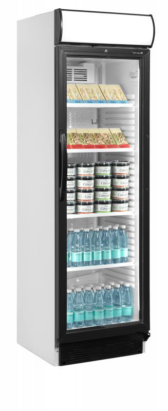TefCold CEV425CP 2 LED flaskek&oslash;ler med lys i toppen hvid 345 liter