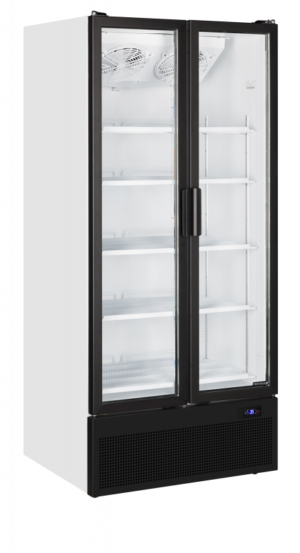 TefCold FS890H 2-d&oslash;rs displayk&oslash;ler med h&aelig;ngslede d&oslash;re 535 liter hvid