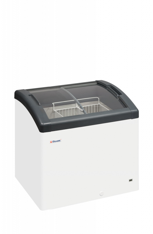TefCold FOCUS 73 Kummefryser 113 liter med buede skydel&aring;g i glas