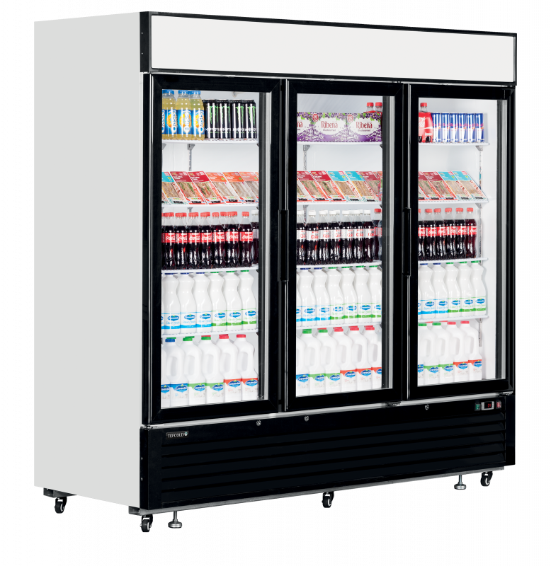 TefCold LGC7500 Elegant displayk&oslash;ler med lys top hvide sider 1436 liter
