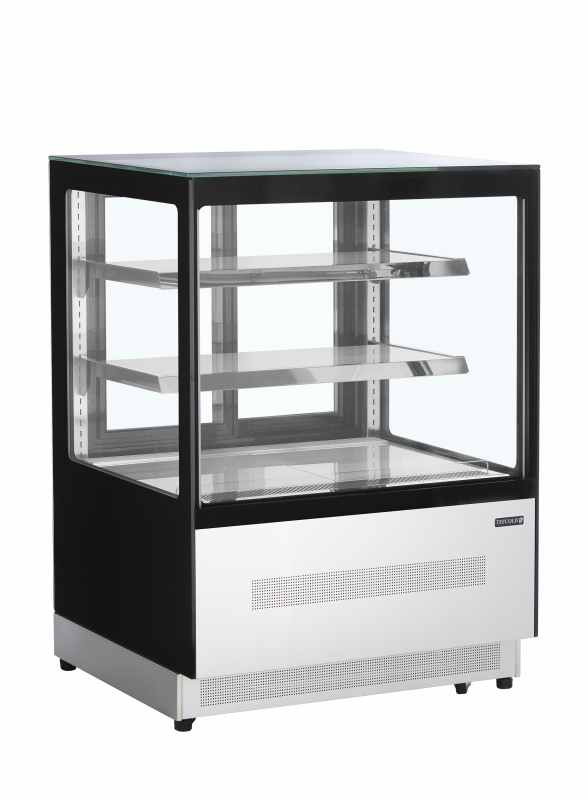 TefCold LPD900F/BLACK display k&oslash;lemontre med flad glasfront sort