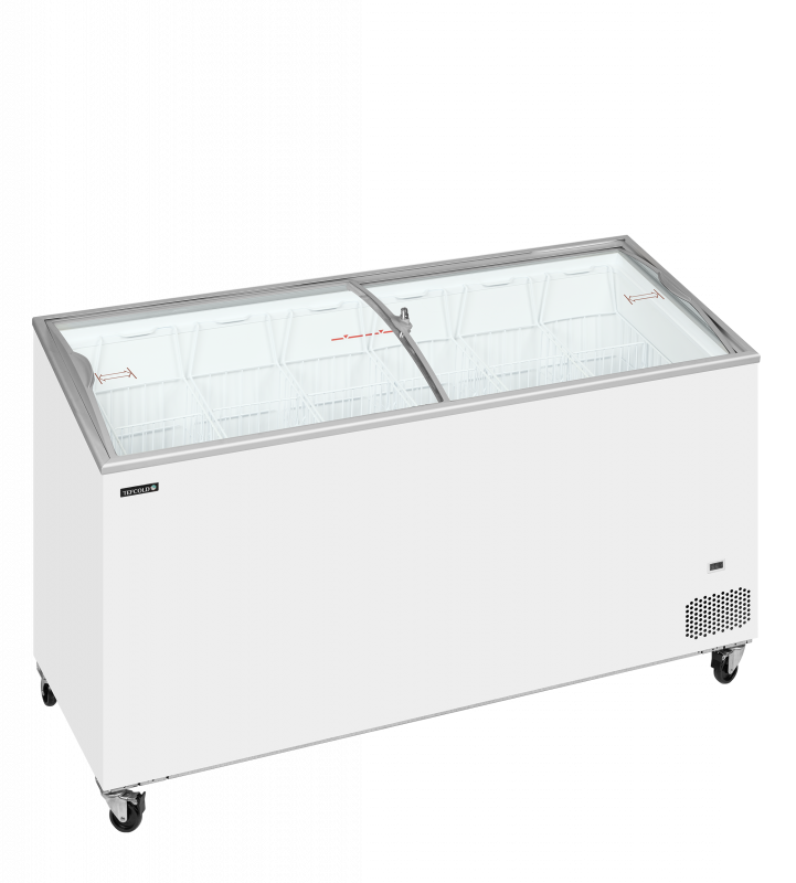TefCold IC502SCEB Kummefryser med buet glasskydel&aring;g 398 liter