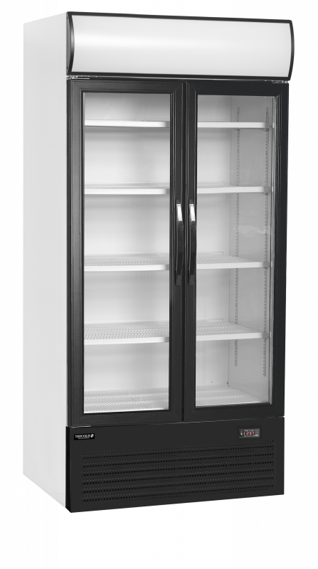 TefCold FSC1000H 2-d&oslash;rs displayk&oslash;ler med lystop 524 liter hvid