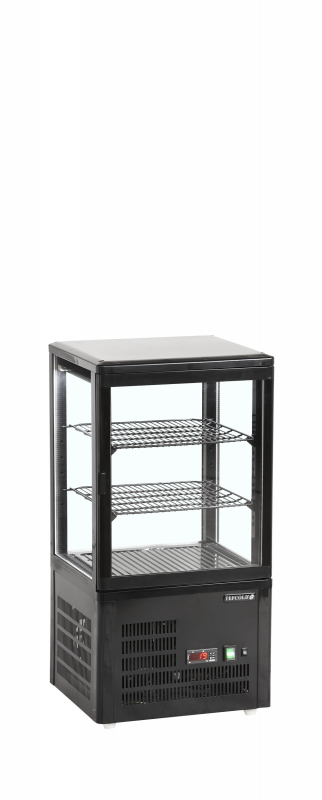 TefCold UPD60-BLACK bordmodel display k&oslash;lemontre 60 liter sort