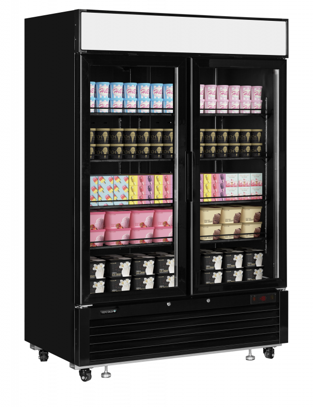 TefCold LGF5000B Elegant, sort displayfryser med lystop 922 liter