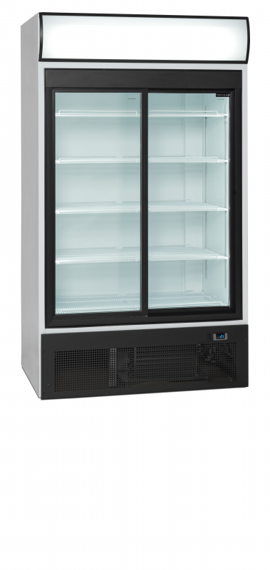TefCold FSC1950S 2-d&oslash;rs displayk&oslash;ler med lystop 710 liter hvid