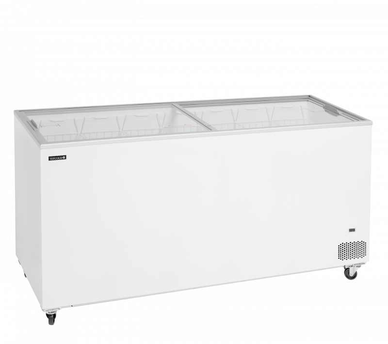 TefCold IC552SC Kummefryser 486 liter med fladt glasskydel&aring;g hvid