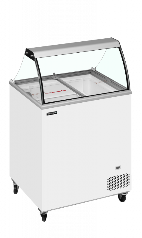 TefCold IC202SC-SO isdisk 155 liter med glastop hvid