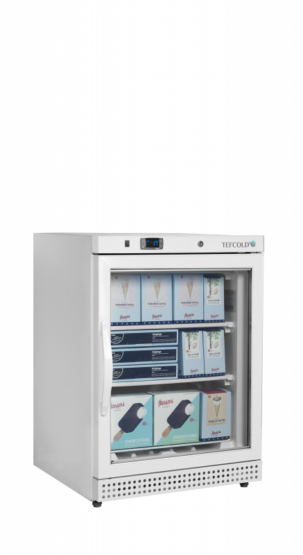 TefCold UF200VGW Displayfryser med ventileret k&oslash;l hvid 120 liter