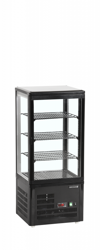 TefCold UPD80-sort bordmodel display k&oslash;lemontre 80 liter sort