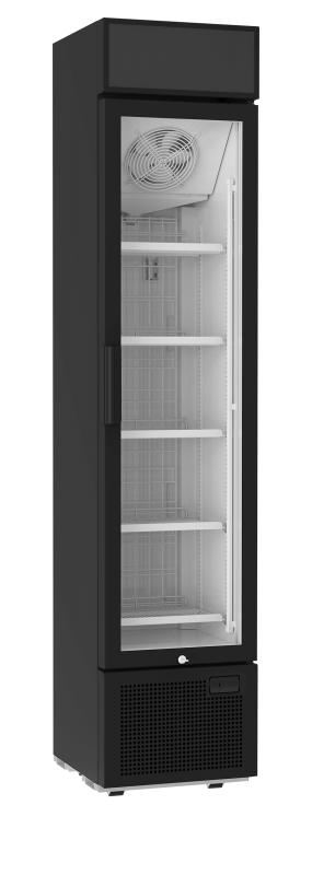TefCold FSF176VH B Smal displayfryser med lystop 113 liter sort