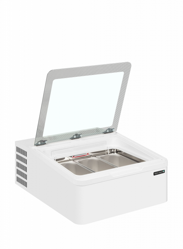 TefCold ICE3 isdisk bordmodel til 3 Napoli iskantiner hvid